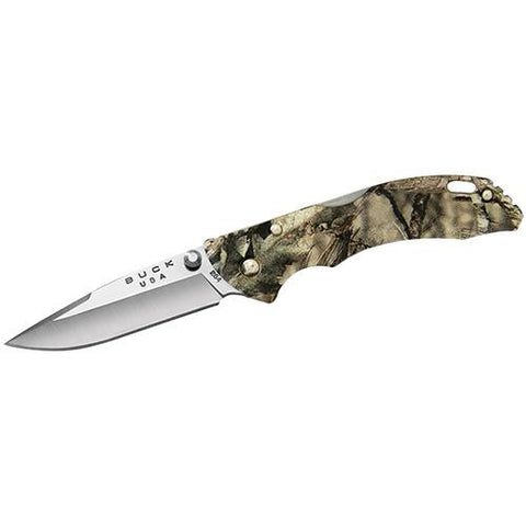 Bantam - BLW, 2 3-4" Plain Satin Blade, Mossy Oak Break-Up Country Handle, Clam Package