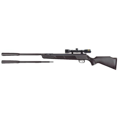 Quiet Tek - 177-22 Caliber, Break Barrel, Black Synthetic Stock with 4x32mm Scope