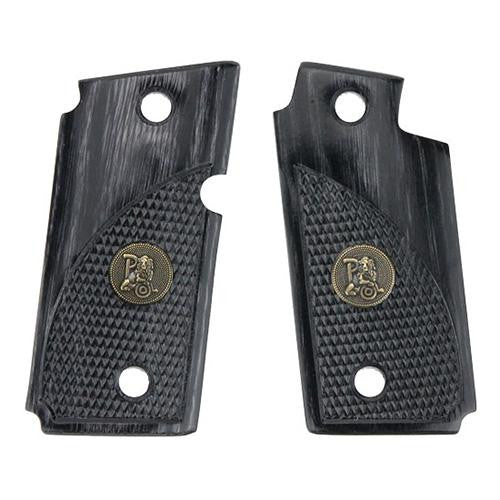 Renegade Wood Laminate Revolver Grips - Sig P238, Charcoal, Checkered