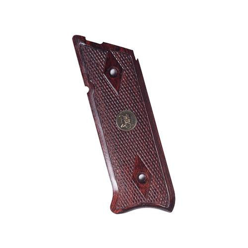 Renegade Wood Laminate Revolver Grips - Ruger Mark II-III, Rosewood, Checkered