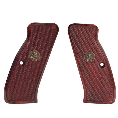 Renegade Wood Laminate Revolver Grips - CZ 75-85, Rosewood, Checkered