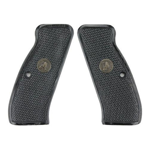 Renegade Wood Laminate Pistol Grips - CZ 75-85, Charcoal, Checkered