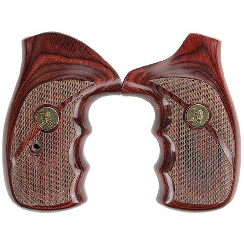 Renegade Wood Laminate Revolver Grips - Smith & Wesson N Frame, Rosewood, Checkered