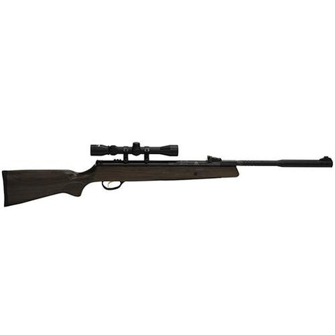 Model 95 Vortex Quiet Energy Break Barrel Air Rifle - .25 Caliber, 17.70" Barrel, Single Shot, Walnut Stock-Black with Scope 3-9x32mm