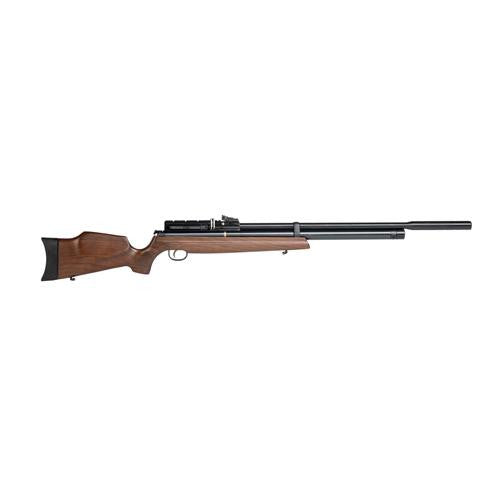 AT4410 Long Quiet Energy PCP Air Rifle - .22 Caliber, 22.80" Barrel, 10 Rounds, Walnut Stock-Black