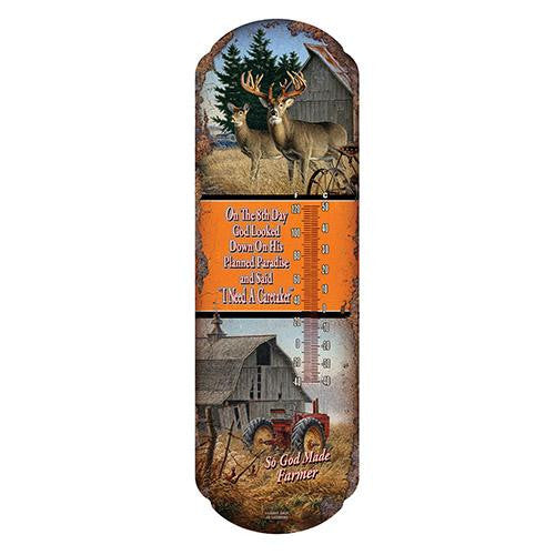 Tin Thermometer - So God Made Farmer