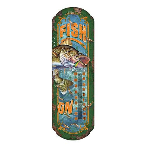 Tin Thermometer - Fish On Tin