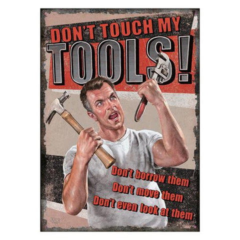 Tin Sign - Tool Rules, Size 12" x 17"