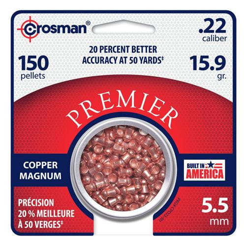 Copper Magnum Premier Domed Pellet - .22 Caliber, 
4. gr, Pe 2150