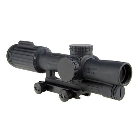 VCOG 1-6x24mm Riflescope - Green Segmented Circle-Crosshair .223-55 Grain Ballistic Reticle, Black