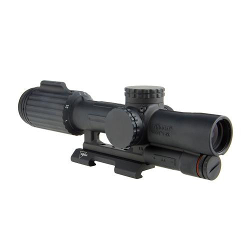 VCOG 1-6x24mm Riflescope - Green Segmented Circle-Crosshair .223-77 Grain Ballistic Reticle, Black