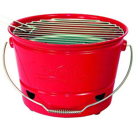 Portable Barbecue BBQ Bucket Grill - Red