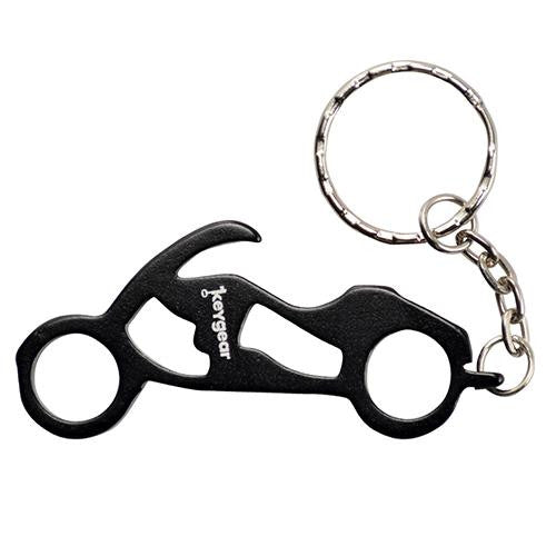 Bottle Opener - Motorcycle, Black