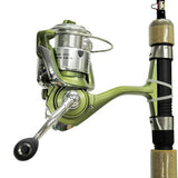 Fish Skins Spinning Rod - 6'6" Length, 2 Piece Rod, Medium Power. 5.2:1 Gear Ratio, 3BB+1RB Bearings