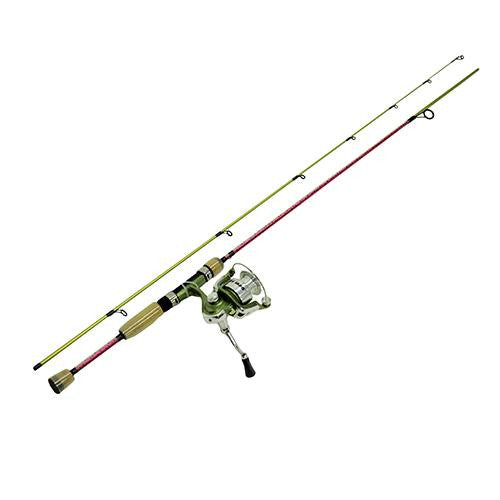 Fish Skins Spinning Rod - 6'6" Length, 2 Piece Rod, Medium Power. 5.2:1 Gear Ratio, 3BB+1RB Bearings