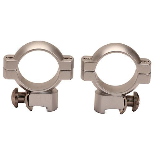 Aluminum Ring Pair - .22 Rifles, 1" Main-Tube, Medium, Silver