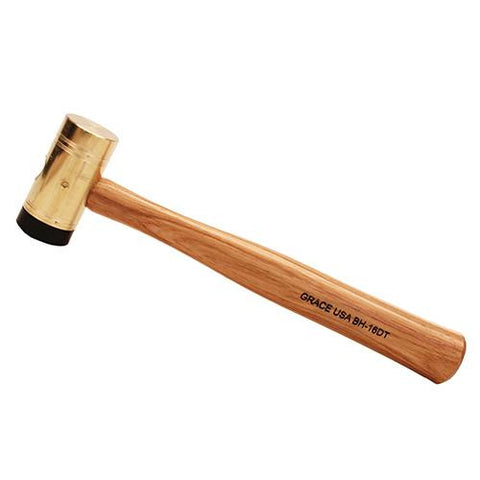 Delrin Tipped Brass Hammer - 16 oz