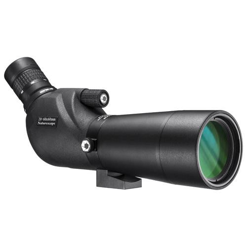 20-60x80mm WP Naturescape Spotting Scope - Angled with Tripod and Soft Carrying Case, Black