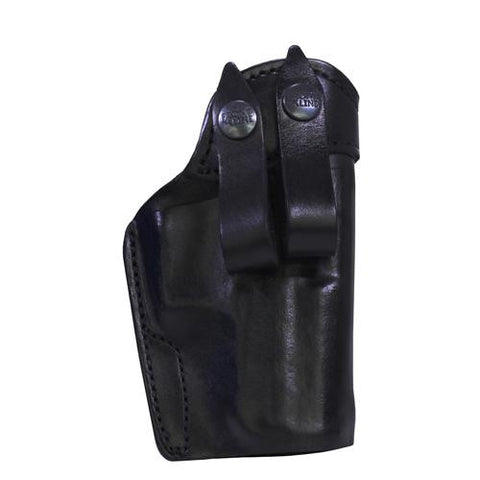 Inner Waistbane Leather Holster with Belt Loops - H&K P2000 Up to 5" Barrel, Black, Right Hand