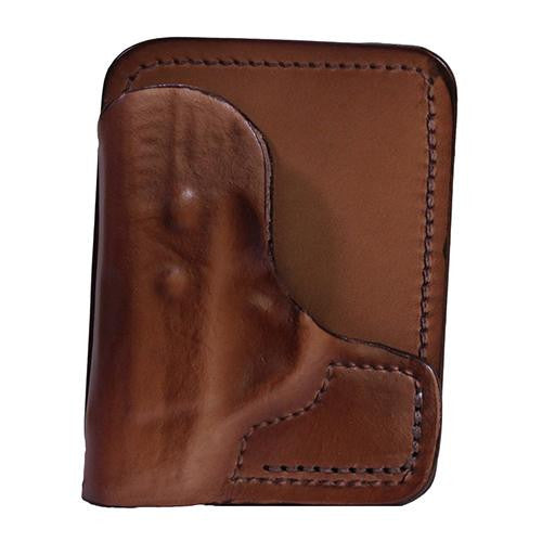 Back Pocket Leather Holster - Taurus TCP, Brown, Right Hand