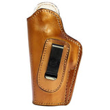 Inner Waistband Leather Holster - CZ SP01 Phantom Up to 4"-5" Barrel, Brown, Left Hand