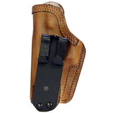 Inner Waistband Tuckable Leather Holster - Glock 19-23-32, Brown, Left Hand