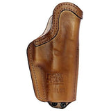 Inner Waistband Tuckable Leather Holster - Glock 19-23-32, Brown, Left Hand