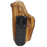 Inner Waistband Tuckable Leather Holster - Walther PPX, Brown, Left Hand