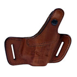 Fast Draw Belt Slide Leather Holster - Glock 17-22-31, Brown, Left Hand