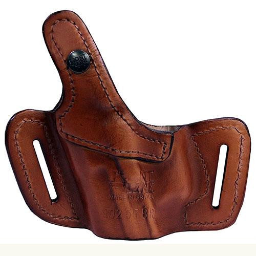 Fast Draw Belt Slide Leather Holster - H&K P2000, Brown, Right Hand