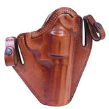 Deep Concealment Tuckable Holster - .357 Revolver with 4" Barrel, Brown, Right Hand