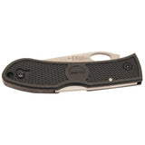 Dozier Folding Hunter - Black w-Hole, Black Clip, Straight Edge