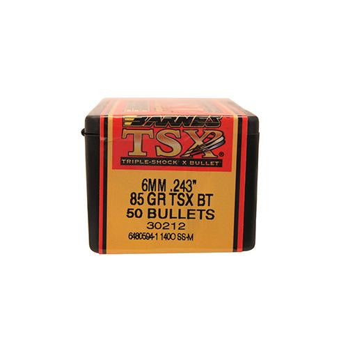 243 Caliber-6mm Bullets - Triple-Shock X, 85 Grains, Hollow Point Boat Tail Lead-Free, Per 50