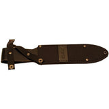 Black Fighter, Serrated Edge, Black Leather-Cordura Sheath