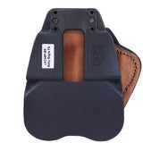 3 Layer Synthetic Leather Paddle Holster - Jericho-Baby Eagle Compact, Brown, Right Hand