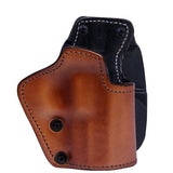 3 Layer Synthetic Leather Paddle Holster - Walther PPX, Brown, Right Hand