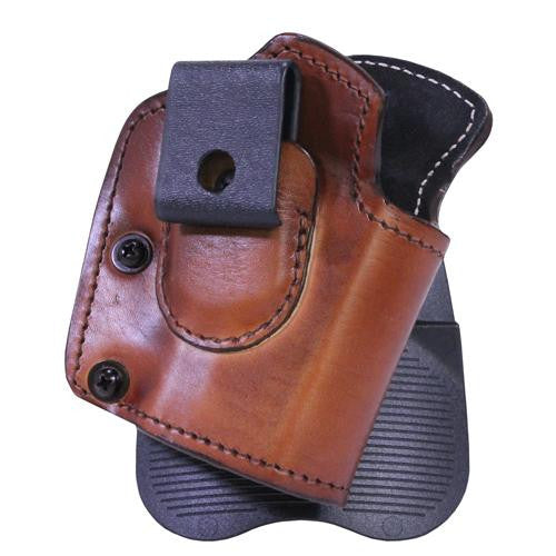 Inside Outside Multi Function Leather Holster - Sig Sauer P250, Ambidextrous , Brown with Suede Lining