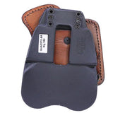 Inside Outside Multi Function Leather Holster - Sig Sauer P250, Ambidextrous , Brown with Suede Lining