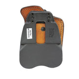 Inside Outside Multi Function Leather Holster - Sig Sauer P229, Ambidextrous , Brown with Suede Lining