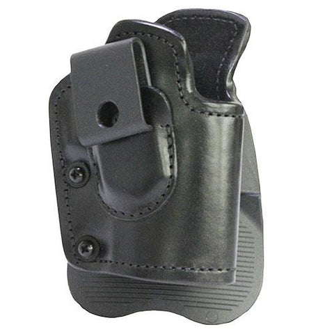 Inside Outside Multi Function Leather Holster - Jericho-Baby Eagle Polymer PSL Compact, Ambidextrous , Black with Suede Lining