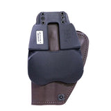 3 Layer Synthetic Leather Paddle Holster - .357 Revolver with 4" Barrel, Brown, Right Hand