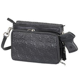 Lambskin Embroidered Handbag, Black