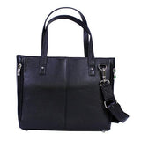 Cargo Pocket Cowhide Tote - Black