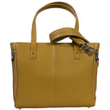 Cargo Pocket Cowhide Tote - Yellow