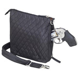 QuIlted Microfiber - Cross Body Flat Sac, Black