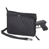 QuIlted Microfiber - Shoulder Clutch, Black