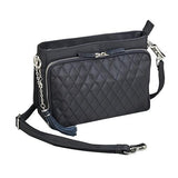 QuIlted Microfiber - Shoulder Clutch, Black