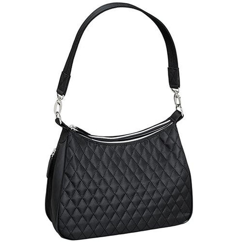 QuIlted Microfiber - Hobo Handbag, Black