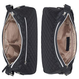 QuIlted Microfiber - Hobo Handbag, Black