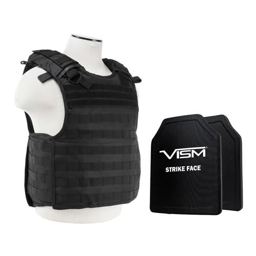 QR Carrier Vest with 10" x 12" PE Hard Plates - Black